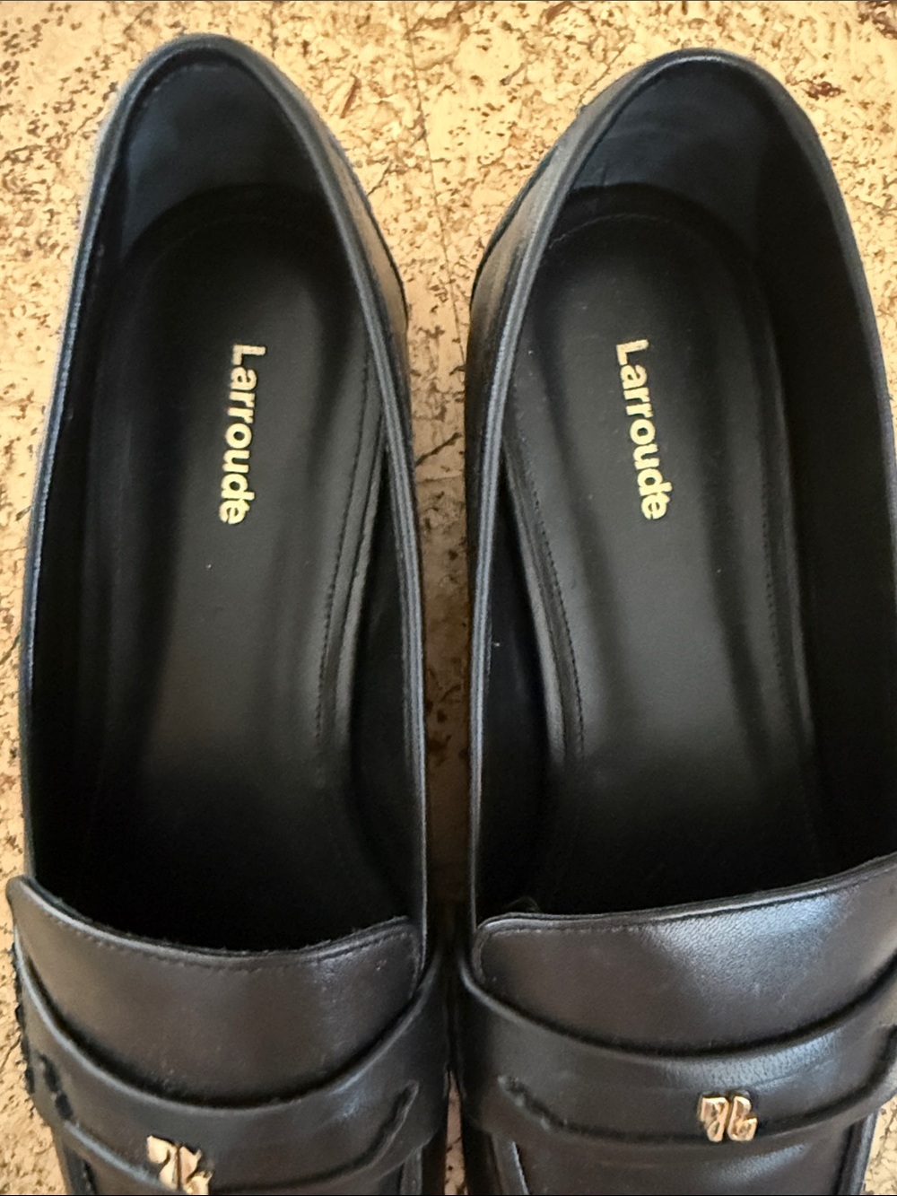 Larroude Black Leather Loafers - Picture 3 of 4